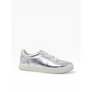 Sam Edelman Womens Edie Sneakers Silver Metallic Low Top Lace Up Size 8M